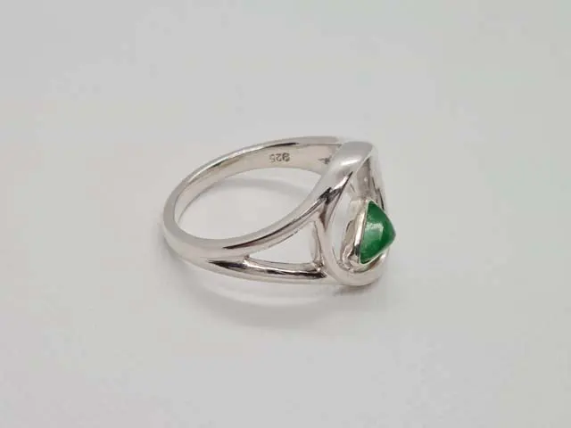 triangle jade sterling silver ring-02